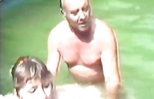 Grandpa fucks in the pool