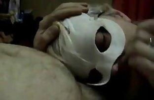 Masked italian blonde gives a dedicated mouthjob