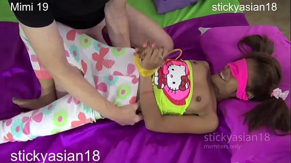 Petite StickyAsian18 fuck, suck and tickle with teen girl Mimi 19