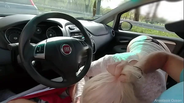 Public blowjob in the car and he came on my face