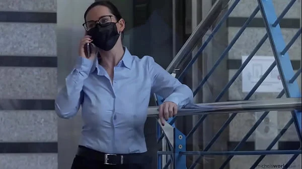 business - slave wife - braless and downblouse in public