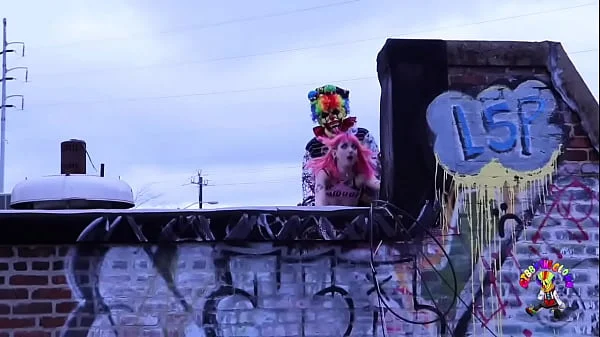 Fucking this gothic chick on the roof