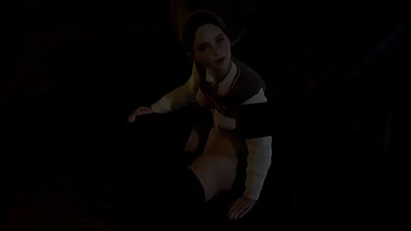 Harry Potter - Hermione Granger lookalike masturbates and gets creampied