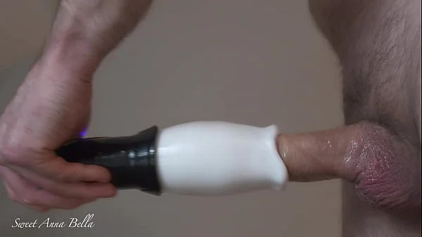 My husband trying the Automatic Rotating Male Masturbator Blow Job Cock Stroker Sex Toys by Sohimi