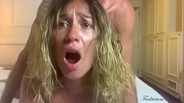 REAL COUPLE AMATEUR HOMEMADE SEXTAPE: SLUTTY CHEATER BITCH MAELLE is POWER FUCK by her BF's DADDY and she has an INSANE REAL FEMALE ORGASM