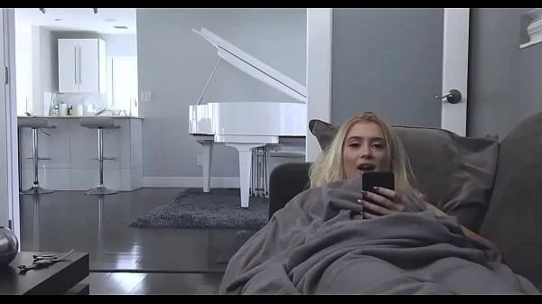 Hot step sister caught masturbating