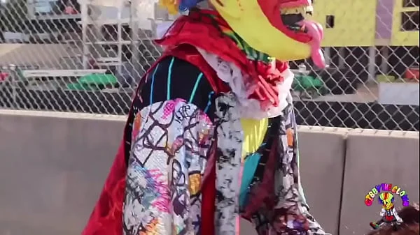 Juicy Tee Gets Fucked by Gibby The Clown on A Busy Highway During Rush Hour