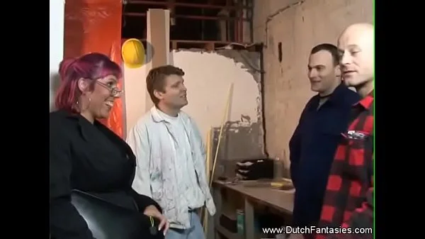 Chubby Dutch MILF Gets A 3some