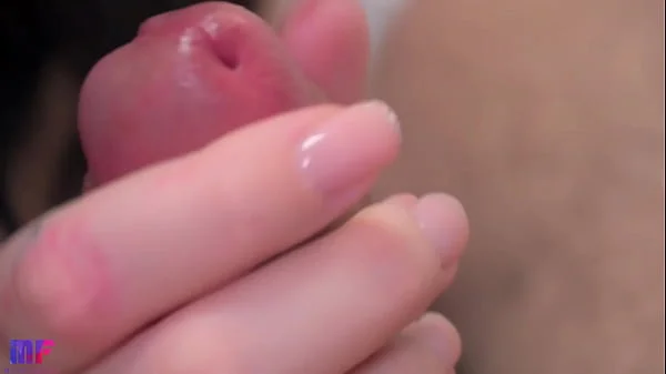 Blowjob close-up, kisses. Creampie in mouth