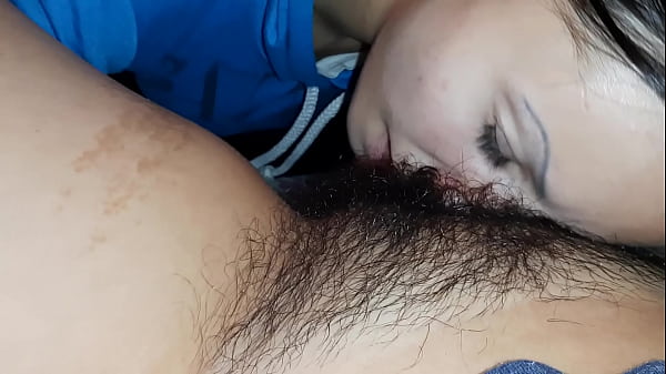 I tongue my girlfriend's hairy pussy to orgasm - Lesbian Illusion Girls