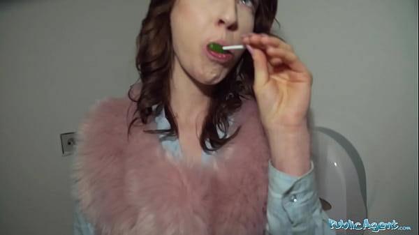 Public Agent Chanel Kiss lollipop sucker is taken from behind after giving a worldclass blowjob