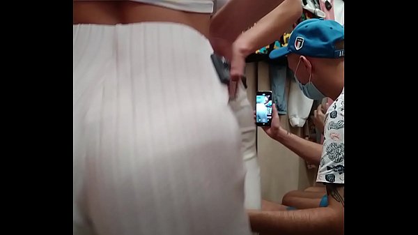 Kinky Selfie - Shopping. Risky Ass licking, pussy licking. Blowjob, Cum swallow in Fitting room.