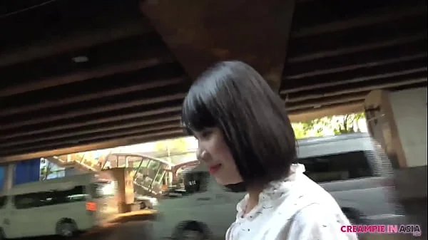 Thai girl has her hairy pussy filled with cum