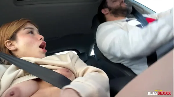 Horny Latina wants dick during the ride - Marina Gold & Magic Javi