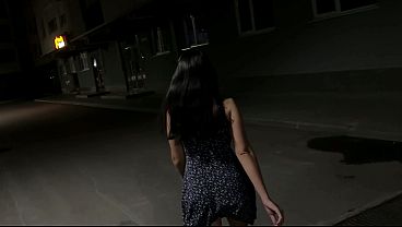 Unknown Girl Easy Catch For Me To Fuck In The Hallway - I Creampie Her Pussy!